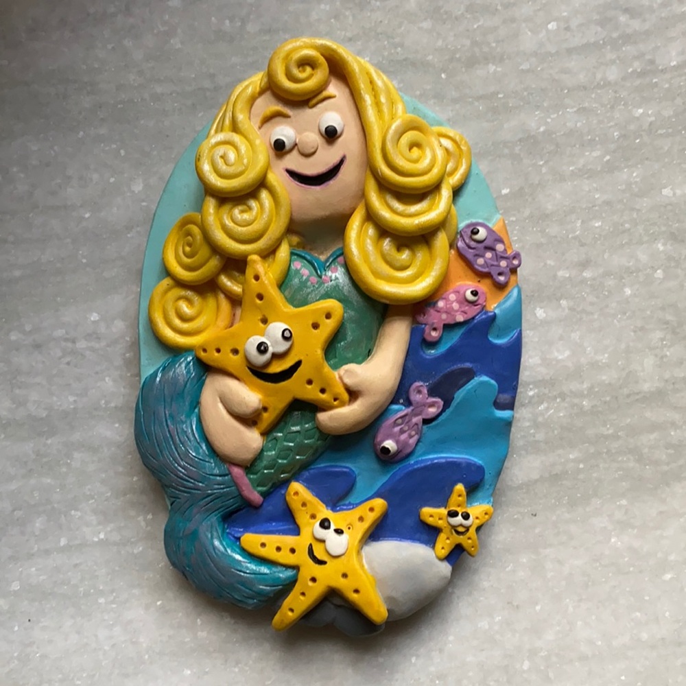 Vintage mermaid trinket box